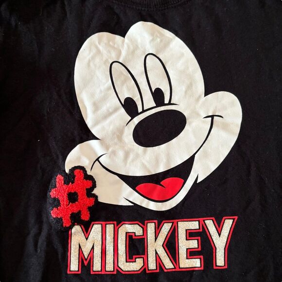 Disney Mickey Mouse Outfit Set Girls 3T Black Gray Gold 2 Piece Sweatshirt Tutu - Picture 6 of 9